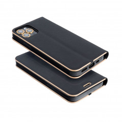 XIAOMI Redmi Note 12 4G Book Handytaschen LUNA Book Gold Elegant  Schwarz 