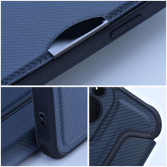 XIAOMI Redmi 12C Book Handytaschen Razor Book Kohlenstoff-Faser, Kohlenstoffmuster  Blau 