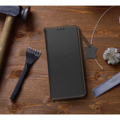 XIAOMI Redmi 12C Book Handytaschen Leather case SMART PRO Elegant  Schwarz 