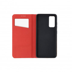 XIAOMI Redmi Note 12 4G Book Handytaschen Leather case SMART PRO Elegant  Rotwein 