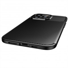 Samsung Galaxy A04s Hülle Carbon premium Elegant  Schwarz 