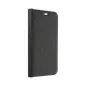 Apple iPhone 14 Pro Book Handytaschen LUNA Book Carbon Kohlenstoff-Faser, Elegant  Schwarz 