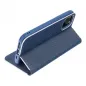 Apple iPhone 14 Pro Book Handytaschen LUNA Book Carbon Kohlenstoff-Faser, Elegant  Blau 