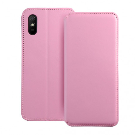 XIAOMI Redmi 9A Book Handytaschen Dual Pocket book Hell-Pink 