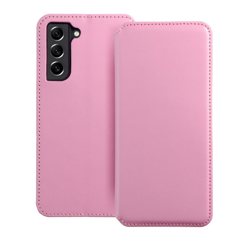 Samsung Galaxy S21 FE 5G Book Handytaschen Dual Pocket book Hell-Pink 