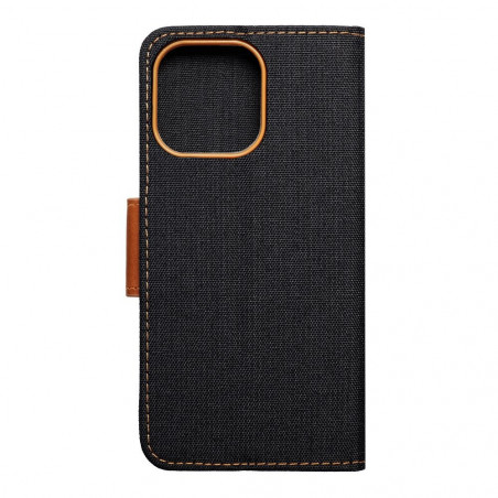 Apple iPhone 14 Pro Max Book Handytaschen CANVAS Book Schwarz