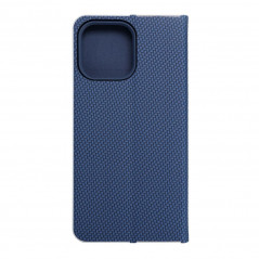 Apple iPhone 14 Pro Max Book Handytaschen LUNA Book Carbon Kohlenstoff-Faser, Elegant  Blau 