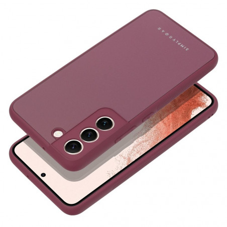 Samsung Galaxy A02s Hülle Roar Matte Glass Stilvoll  Rotwein 