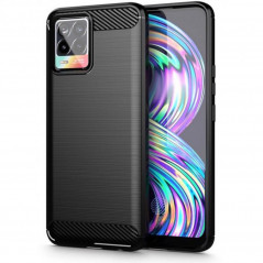 realme 8 Hülle Carbon Elegant  Schwarz 