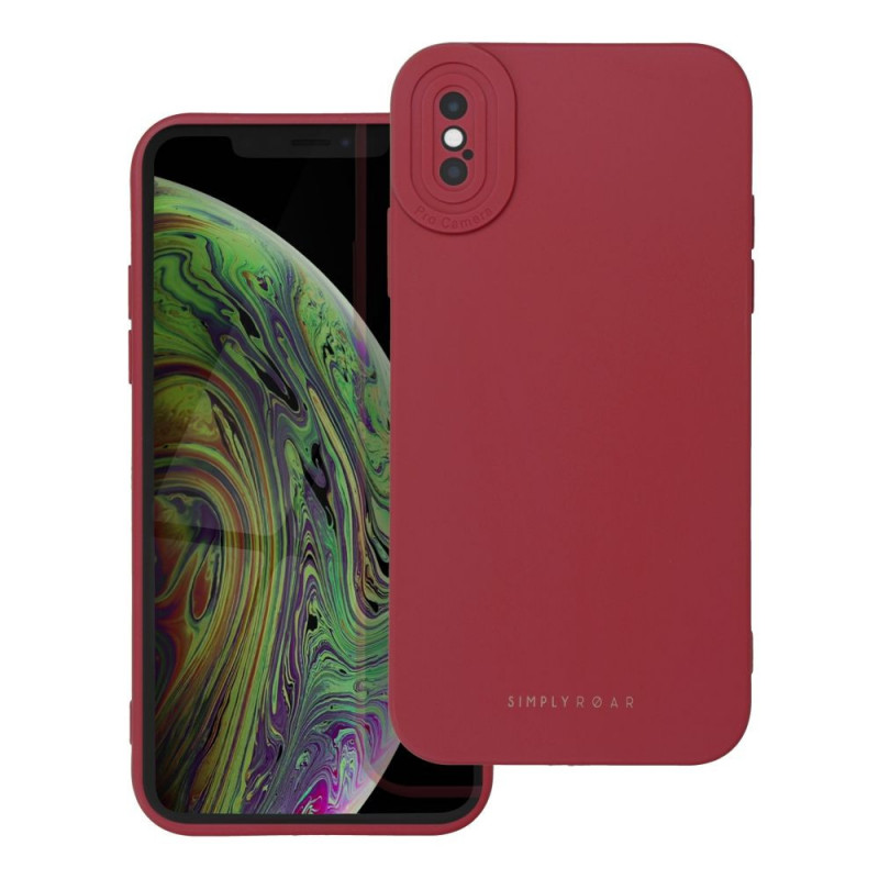 Apple iPhone X Hülle Roar Luna Monochromatische, Stilvoll, Ein ästhetisches Accessoire  Rot 