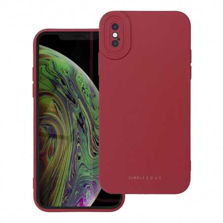 Apple iPhone XS Hülle Roar Luna Monochromatische, Stilvoll, Ein ästhetisches Accessoire  Rot