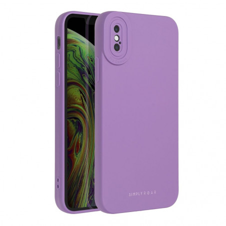 Apple iPhone XS Hülle Roar Luna Monochromatische, Stilvoll, Ein ästhetisches Accessoire  Lila (Violet)