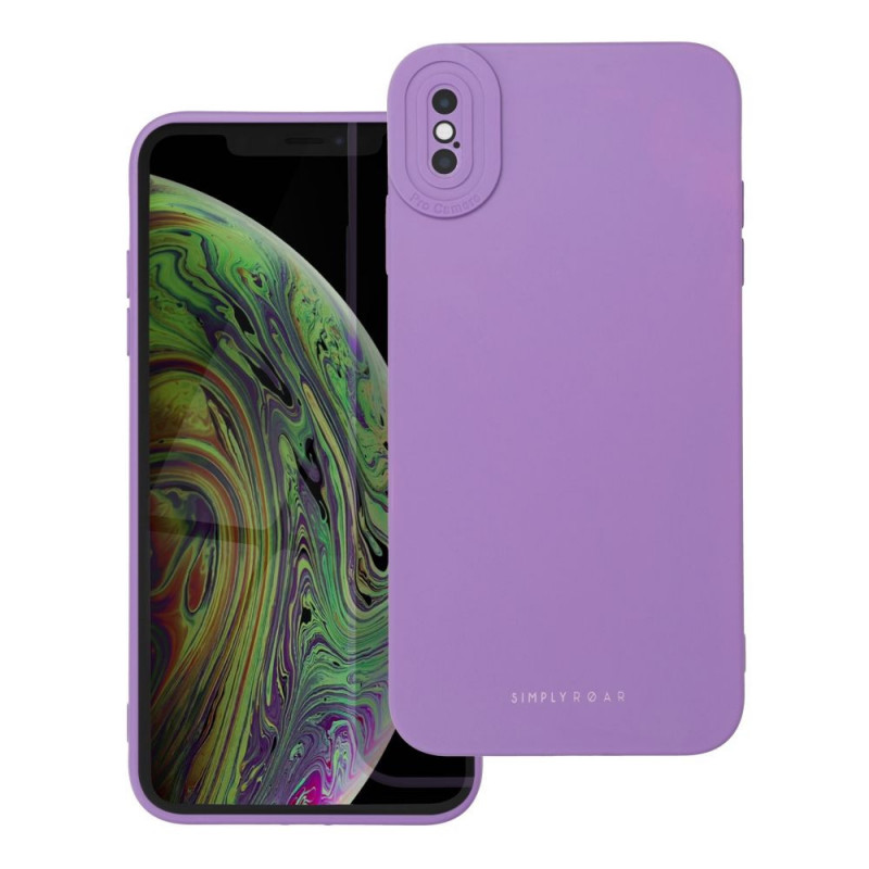 Apple iPhone X Hülle Roar Luna Monochromatische, Stilvoll, Ein ästhetisches Accessoire  Lila (Violet) 