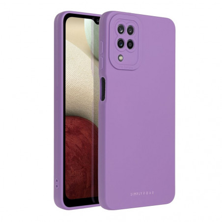 Samsung Galaxy A12 Hülle Roar Luna Monochromatische, Stilvoll, Ein ästhetisches Accessoire  Lila (Violet) 