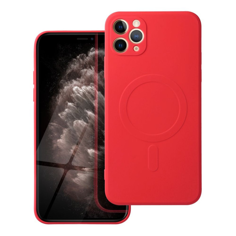 Apple iPhone XS Max Hülle Silicone Mag Cover MagSAFE  Rot 