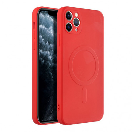 Apple iPhone XS Max Hülle Silicone Mag Cover MagSAFE  Rot