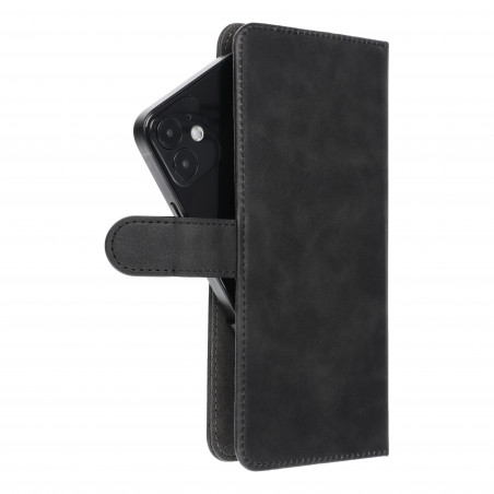 Samsung Galaxy A34 Universaletui, Book Handytaschen COMMON book Elegant, Weiches Futter innen  Schwarz 