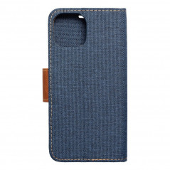 Apple iPhone 15 Book Handytaschen CANVAS Book Navy blau