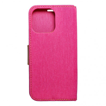 Apple iPhone 15 Pro Max Book Handytaschen CANVAS Book Rosa