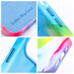 Apple iPhone 15 Pro Max Hülle Leather Mag Cover Elegant  MagSAFE  Farbspritzer 