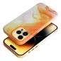 Apple iPhone 15 Plus Hülle Leather Mag Cover Elegant  MagSAFE  Orange Spritzer 