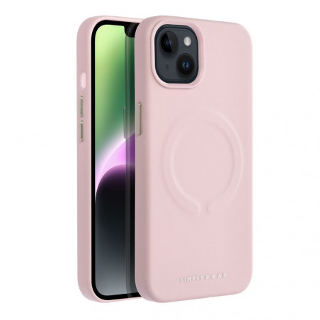 Apple iPhone 15 Pro Max Hülle Roar Leather Mag Elegant  MagSAFE  Heißes Rosa