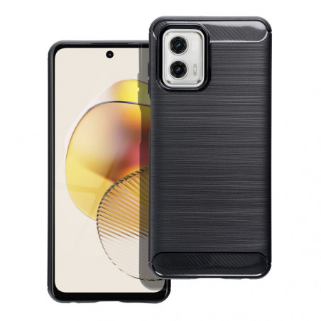 Motorola Moto G73 Hülle Carbon Elegant  Schwarz 