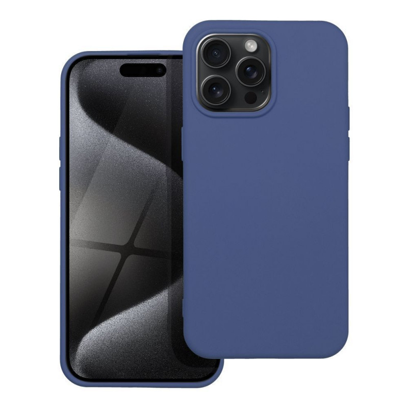 Apple iPhone 15 Pro Max Hülle Silicone Elegant  Blau 