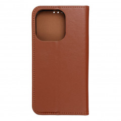 Apple iPhone 15 Pro Book Handytaschen Leather case SMART PRO Elegant  Braun