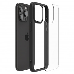 Apple iPhone 15 Pro Max Hülle Spigen Ultra Hybrid Kristallklar  Matt Schwarz 