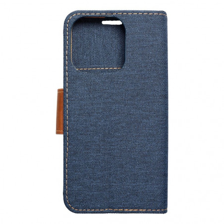 Apple iPhone 15 Pro Book Handytaschen CANVAS Book Navy blau 