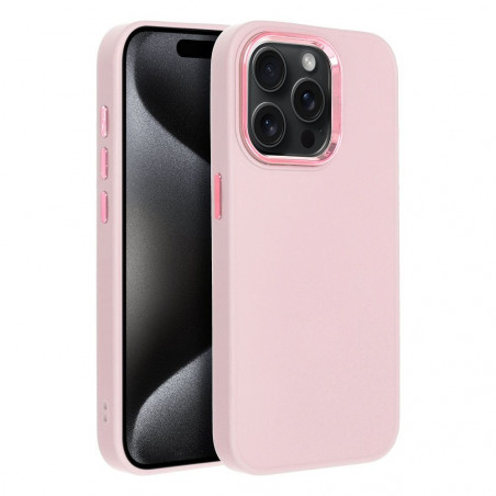 Apple iPhone 15 Pro Hülle FRAME Elegant  Puderrosa