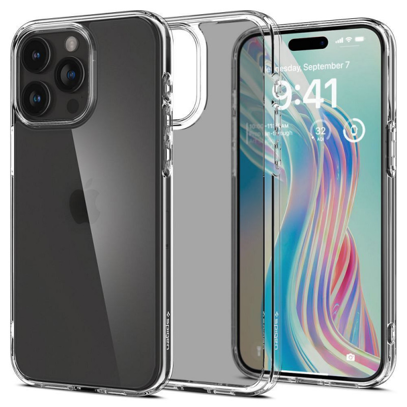 Apple iPhone 15 Pro Hülle Spigen Ultra Hybrid Kristallklar  Durchsichtbar 