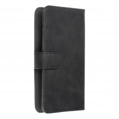 Apple iPhone 12 Universaletui, Book Handytaschen COMMON book Elegant, Weiches Futter innen  Schwarz 