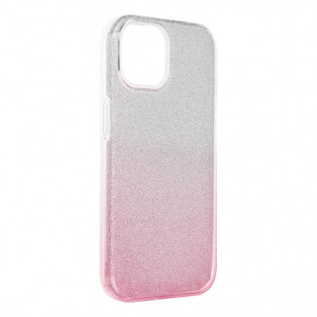 Apple iPhone 15 Hülle Shining Transparent und Pink 