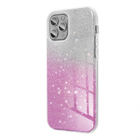 Apple iPhone 15 Hülle Shining Transparent und Pink 