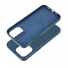 Apple iPhone 15 Pro Max Hülle Leather Mag Cover Elegant  MagSAFE  Indigoblau 