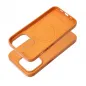 Apple iPhone 15 Pro Hülle Leather Mag Cover Elegant  MagSAFE  Orange 