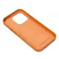 Apple iPhone 15 Pro Hülle Leather Mag Cover Elegant  MagSAFE  Orange 