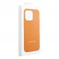 Apple iPhone 15 Pro Hülle Leather Mag Cover Elegant  MagSAFE  Orange 