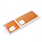 Apple iPhone 15 Pro Hülle Leather Mag Cover Elegant  MagSAFE  Orange 