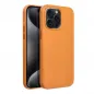 Apple iPhone 15 Pro Max Hülle Leather Mag Cover Elegant  MagSAFE  Orange 