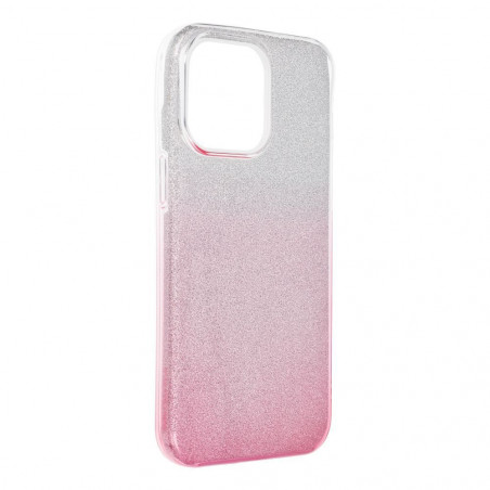 Apple iPhone 15 Pro Max Hülle Shining Transparent und Pink