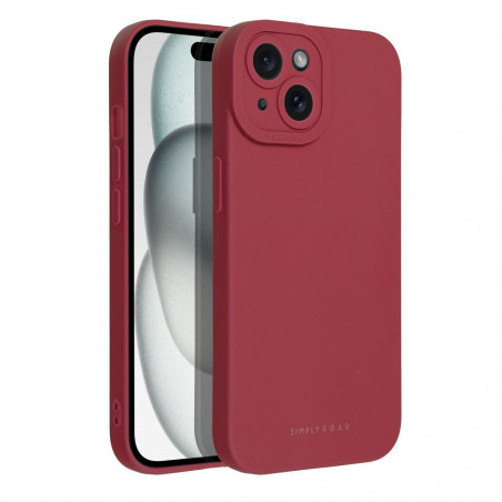 Apple iPhone 15 Hülle Roar Luna Monochromatische, Stilvoll, Ein ästhetisches Accessoire  Rot 