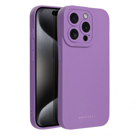 Apple iPhone 15 Pro Hülle Roar Luna Monochromatische, Stilvoll, Ein ästhetisches Accessoire  Lila (Violet)