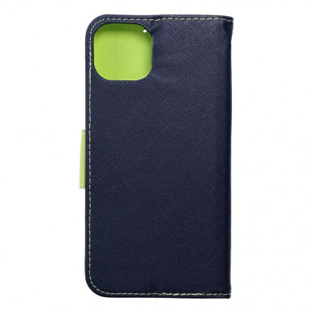 Apple iPhone 15 Plus Book Handytaschen Fancy Book Marine / Limette