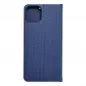 Apple iPhone 15 Plus Book Handytaschen LUNA Book Carbon Kohlenstoff-Faser, Elegant  Blau 