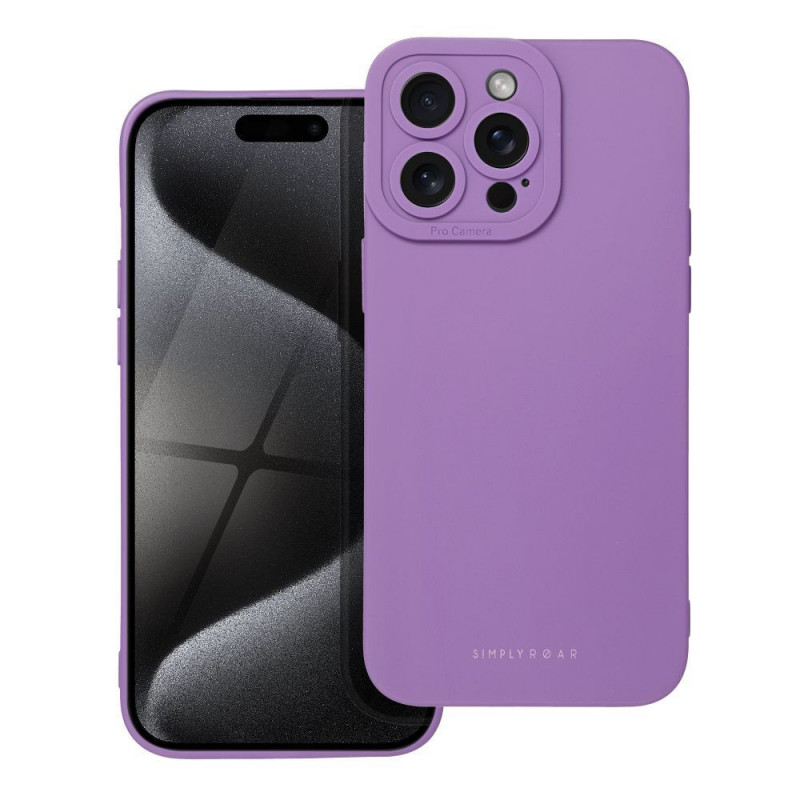 Apple iPhone 15 Pro Max Hülle Roar Luna Monochromatische, Stilvoll, Ein ästhetisches Accessoire  Lila (Violet) 