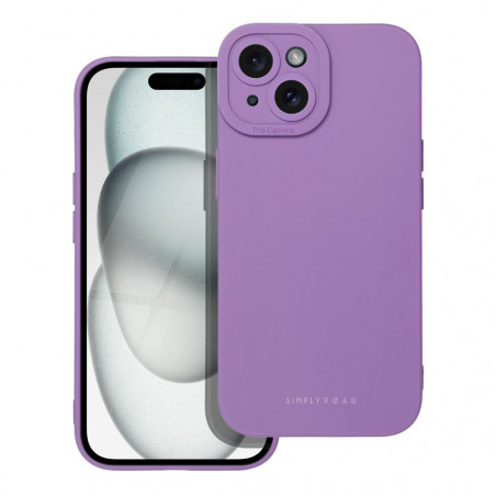 Apple iPhone 15 Hülle Roar Luna Monochromatische, Stilvoll, Ein ästhetisches Accessoire  Lila (Violet)