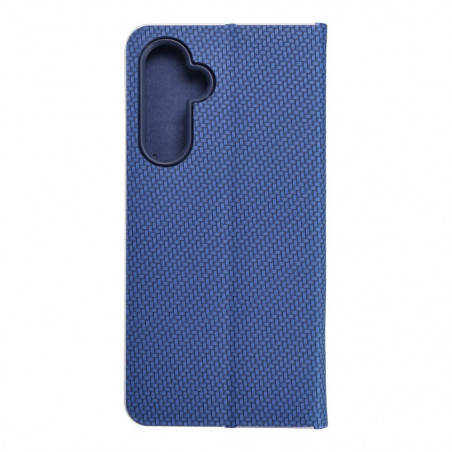 Samsung Galaxy A54 Book Handytaschen LUNA Book Carbon Kohlenstoff-Faser, Elegant  Blau 